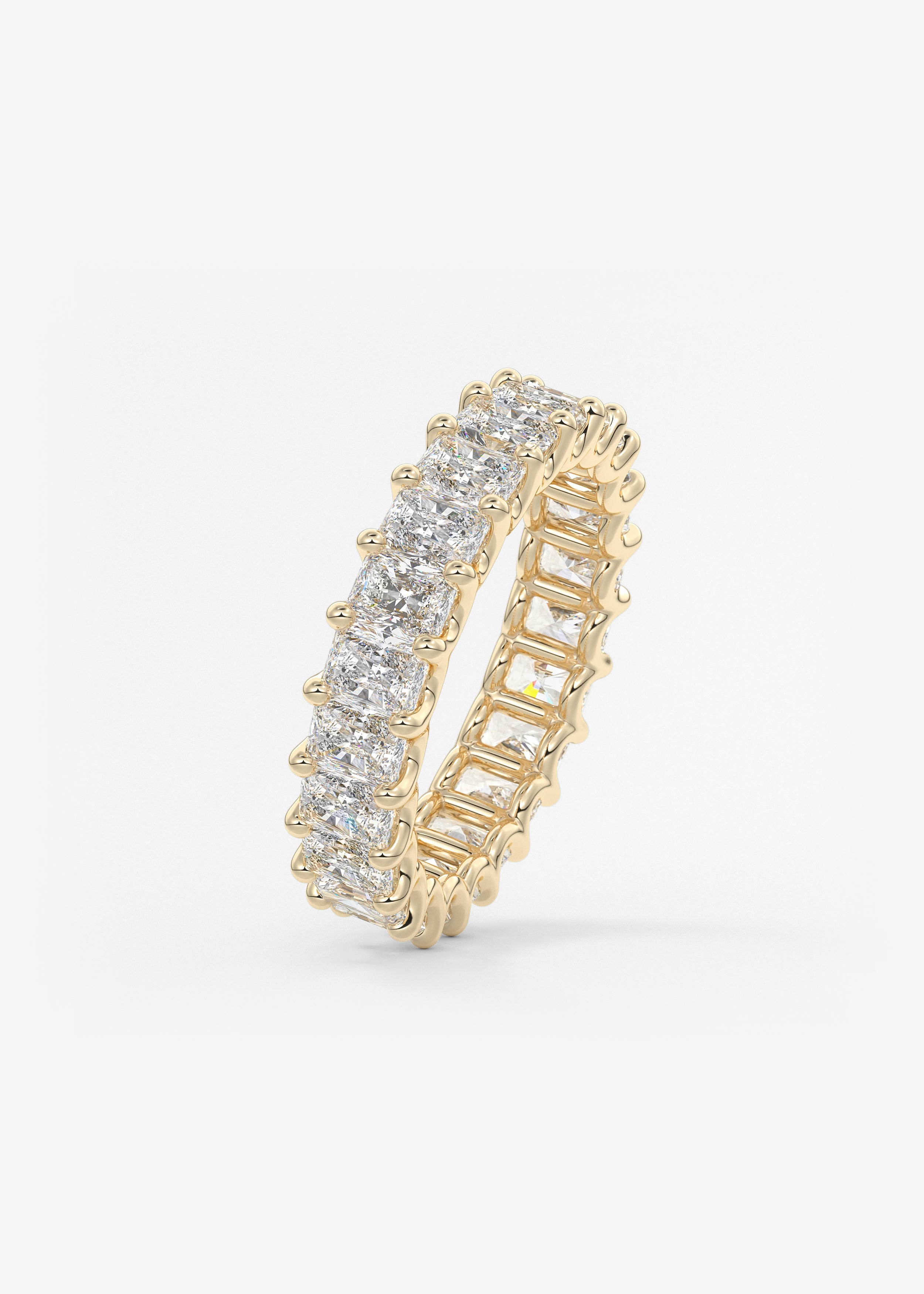 The Radiant Scallop Eternity 4mm wedding view 2