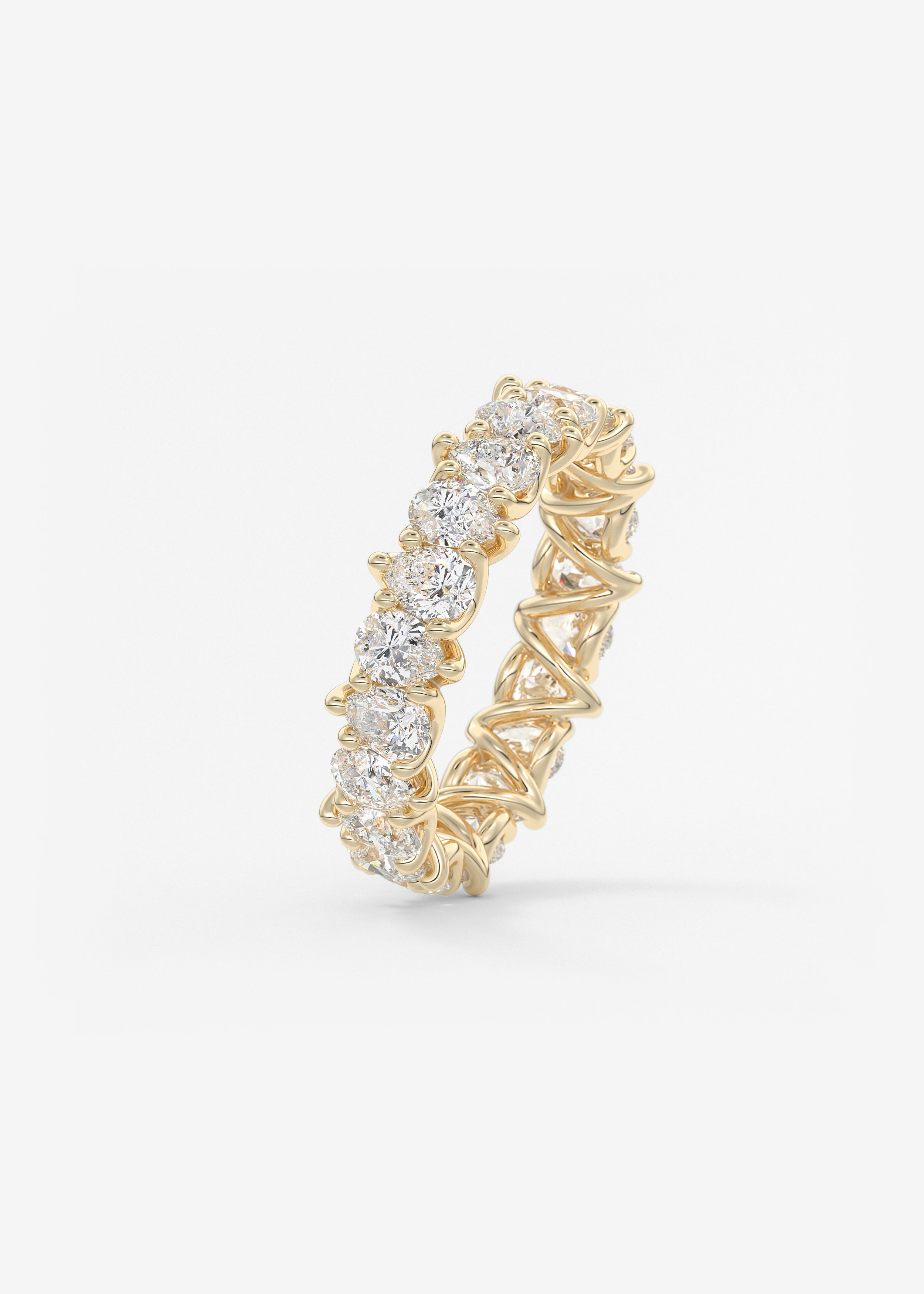 The Pear Scallop Eternity 5.5mm wedding view 2