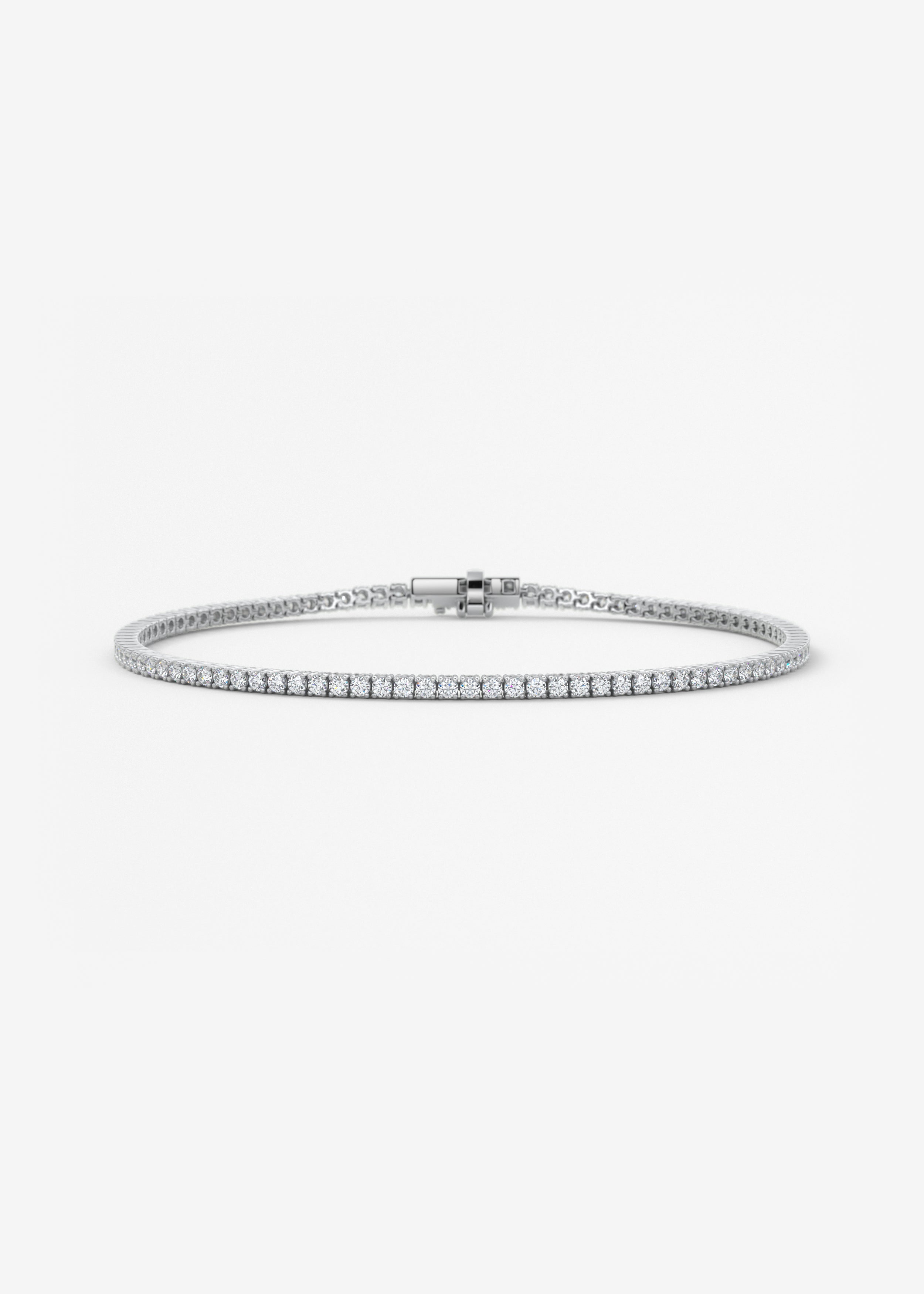The Round OG 1 Carat bracelet in WG metal featuring undefined cut with undefined setting