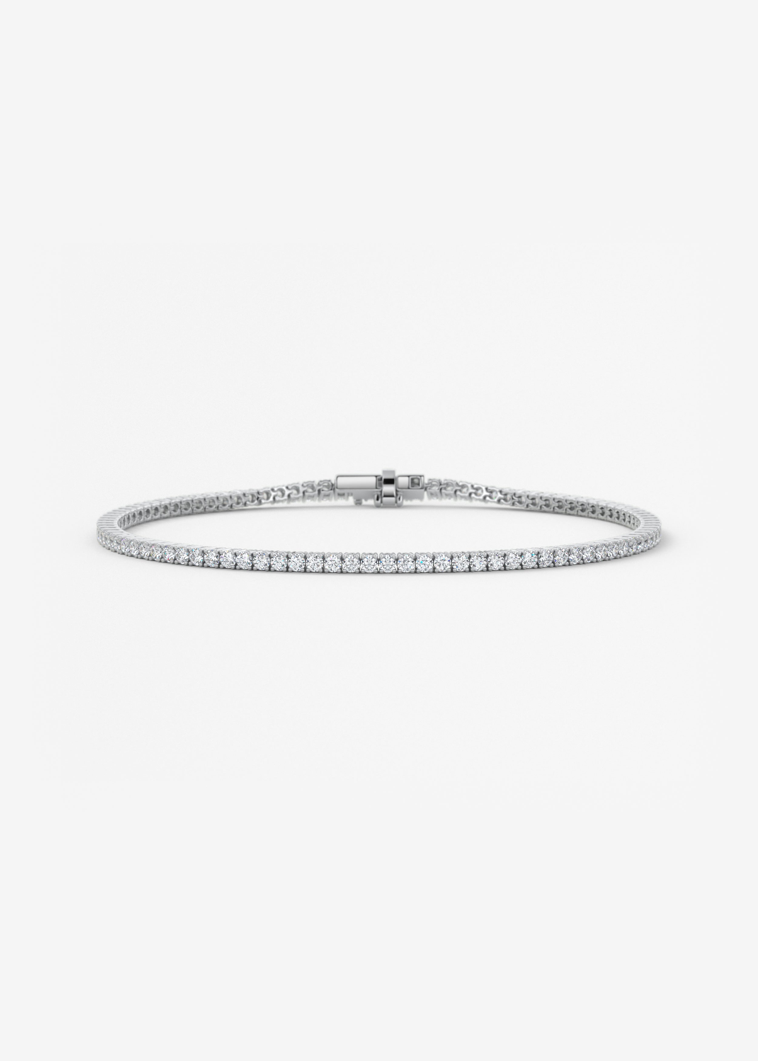 The Round OG 2 Carats bracelet in WG metal featuring undefined cut with undefined setting
