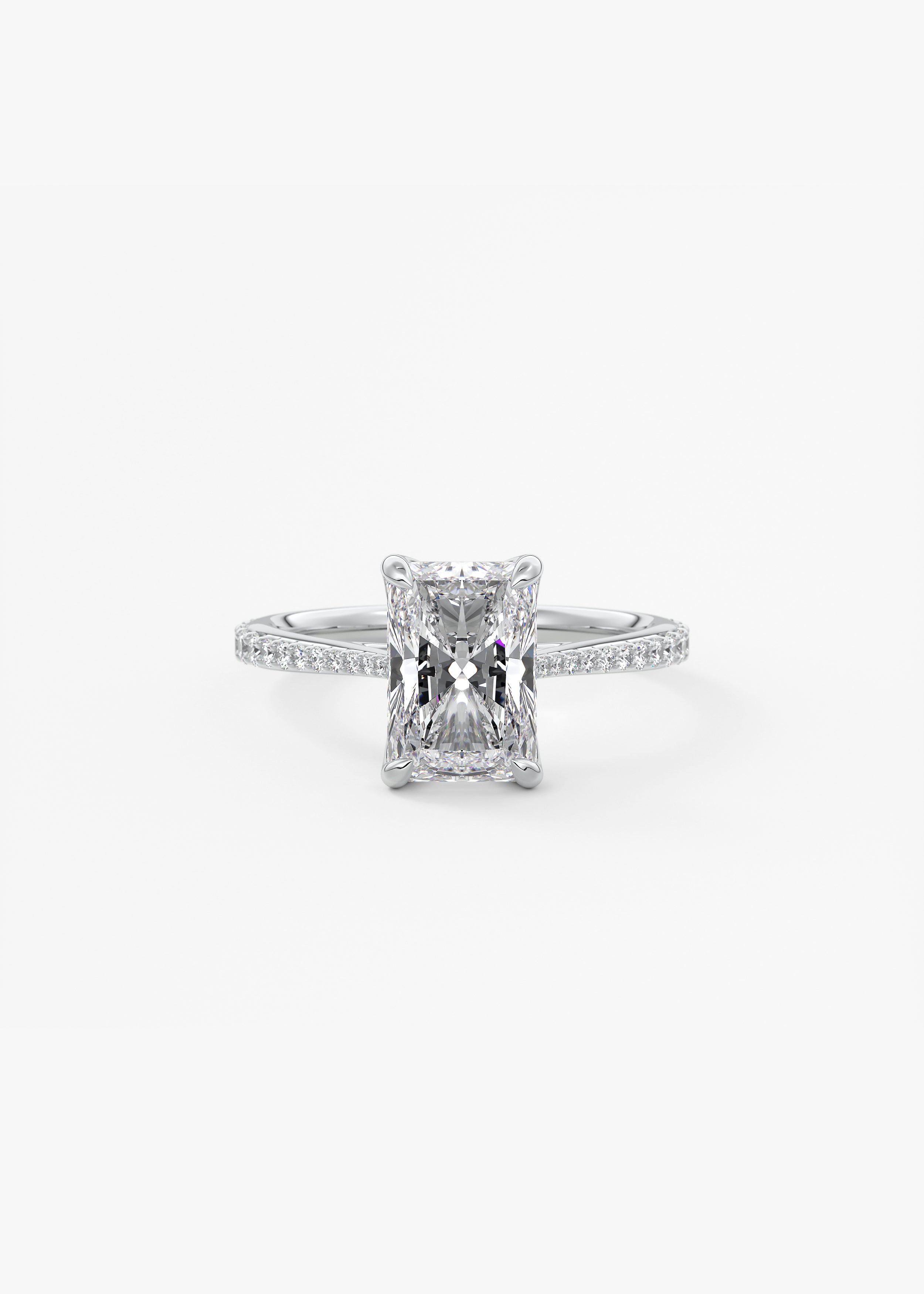 Cathedral Royale Pavé engagement view 1
