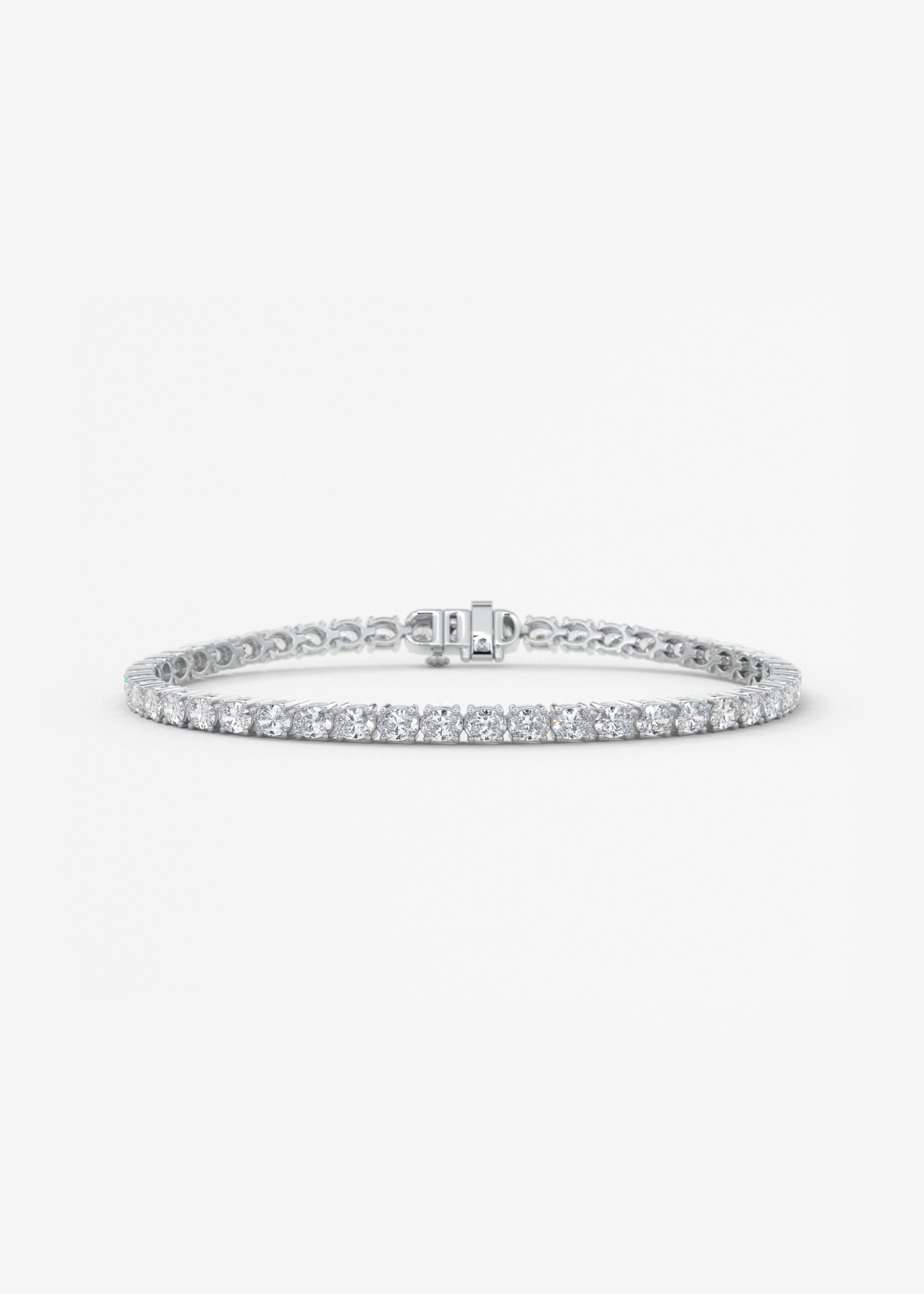 The Oval OG 5 Carats bracelet in WG metal featuring undefined cut with undefined setting