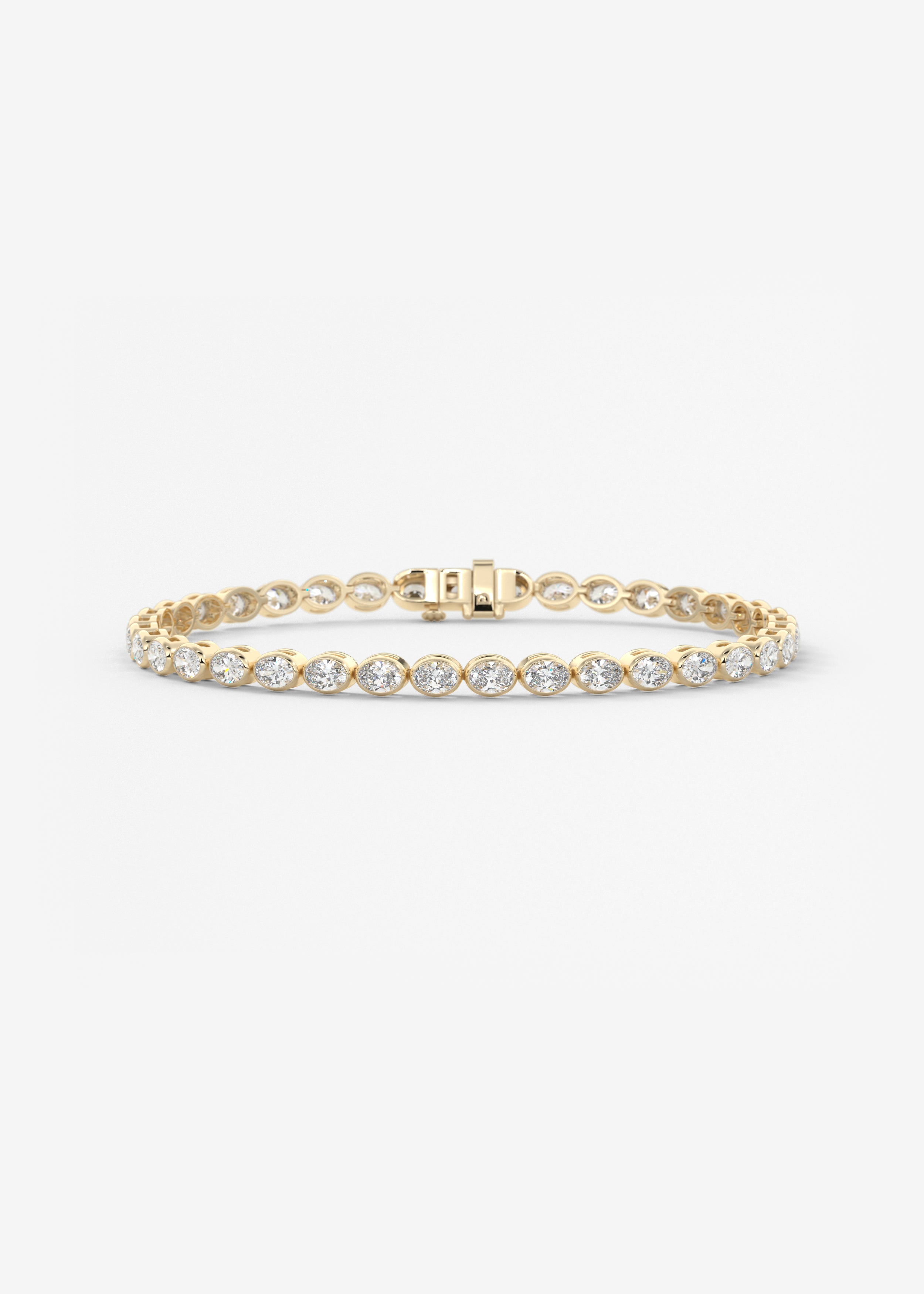 The Oval Lowrider 5 Carats bracelet in YG metal featuring undefined cut with undefined setting