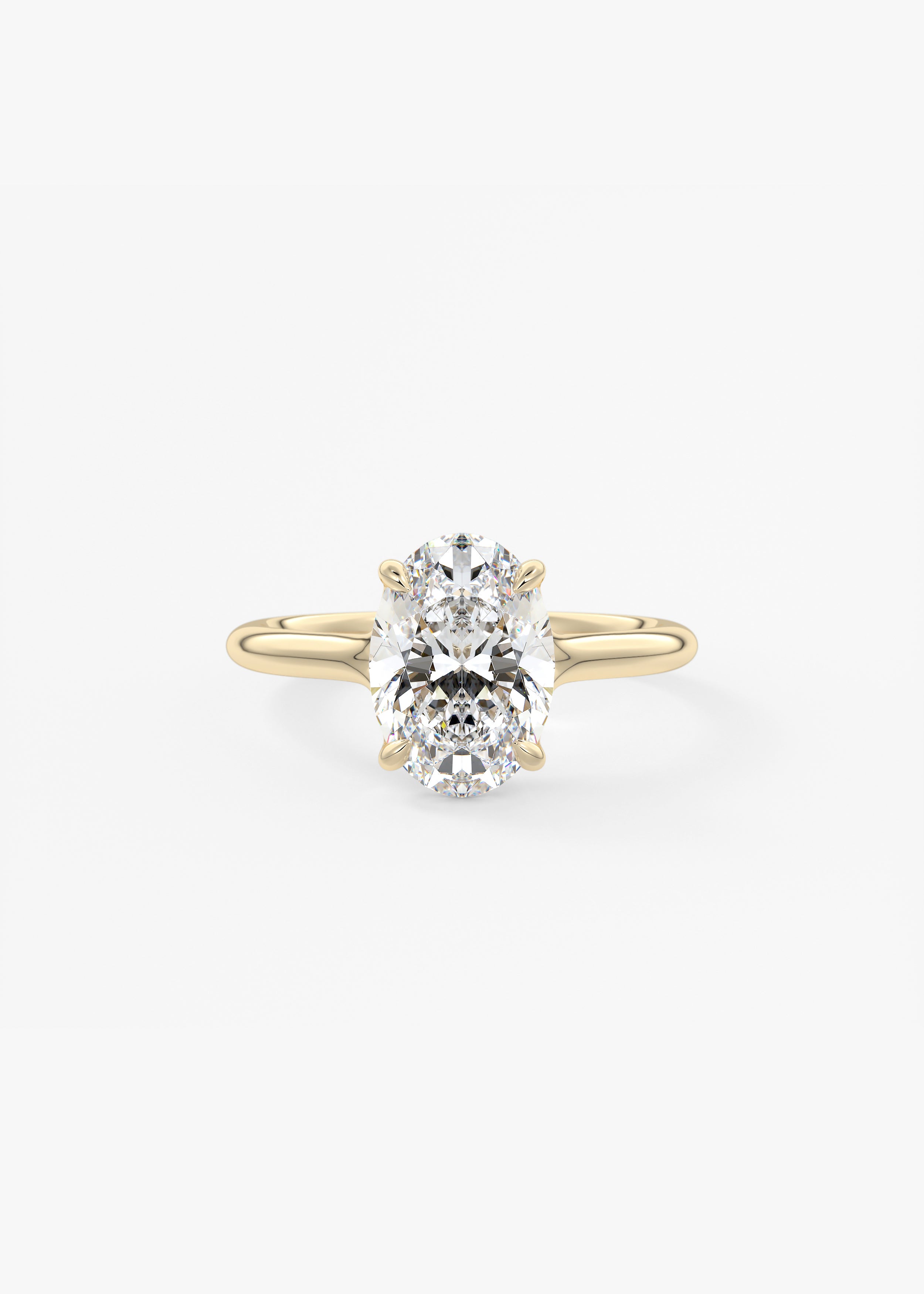 The Arbor  engagement in YG metal featuring Oval cut with Prong,Solitaire,Nature Inspired setting