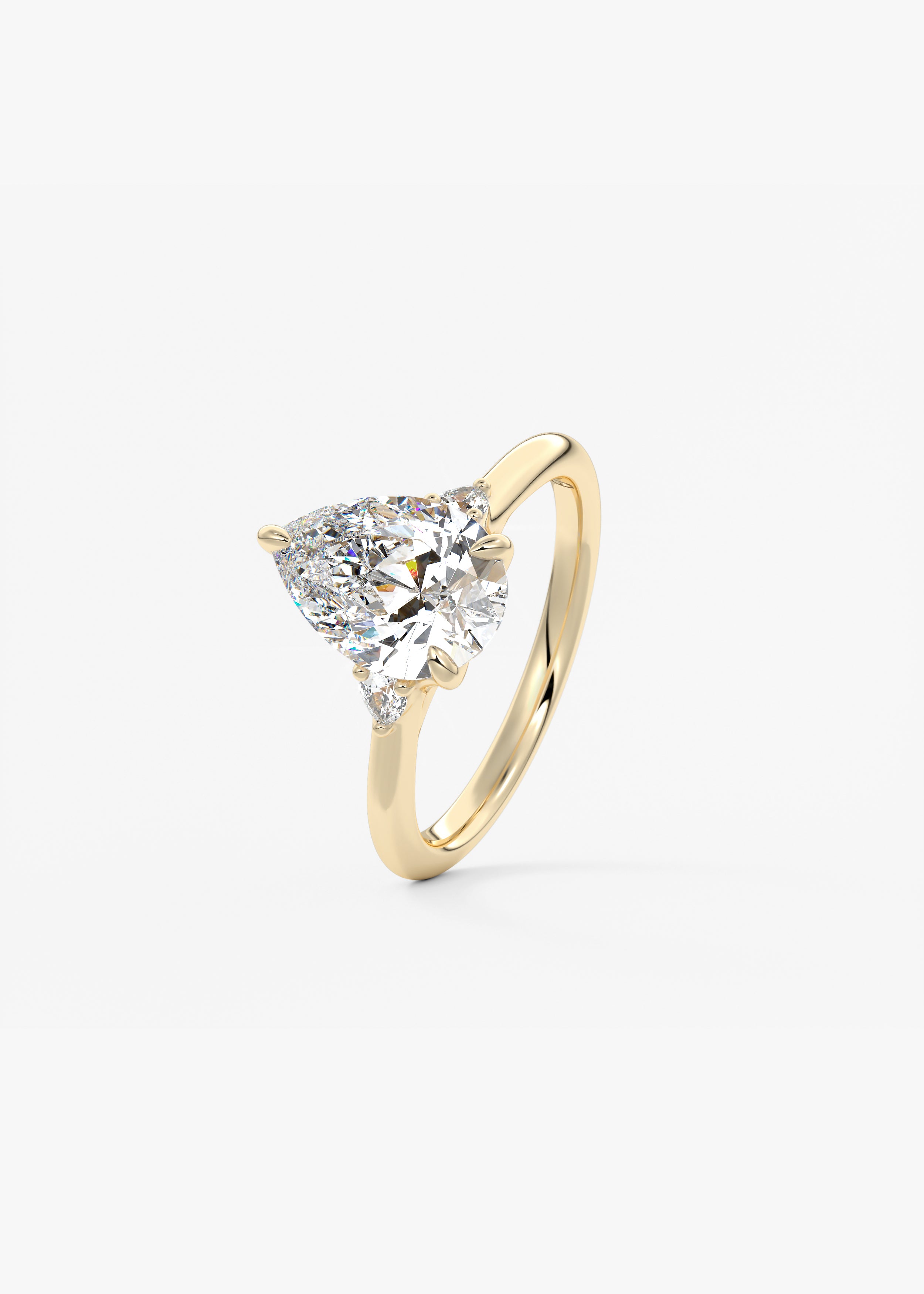 The Arbor Three Stone  engagement hover view