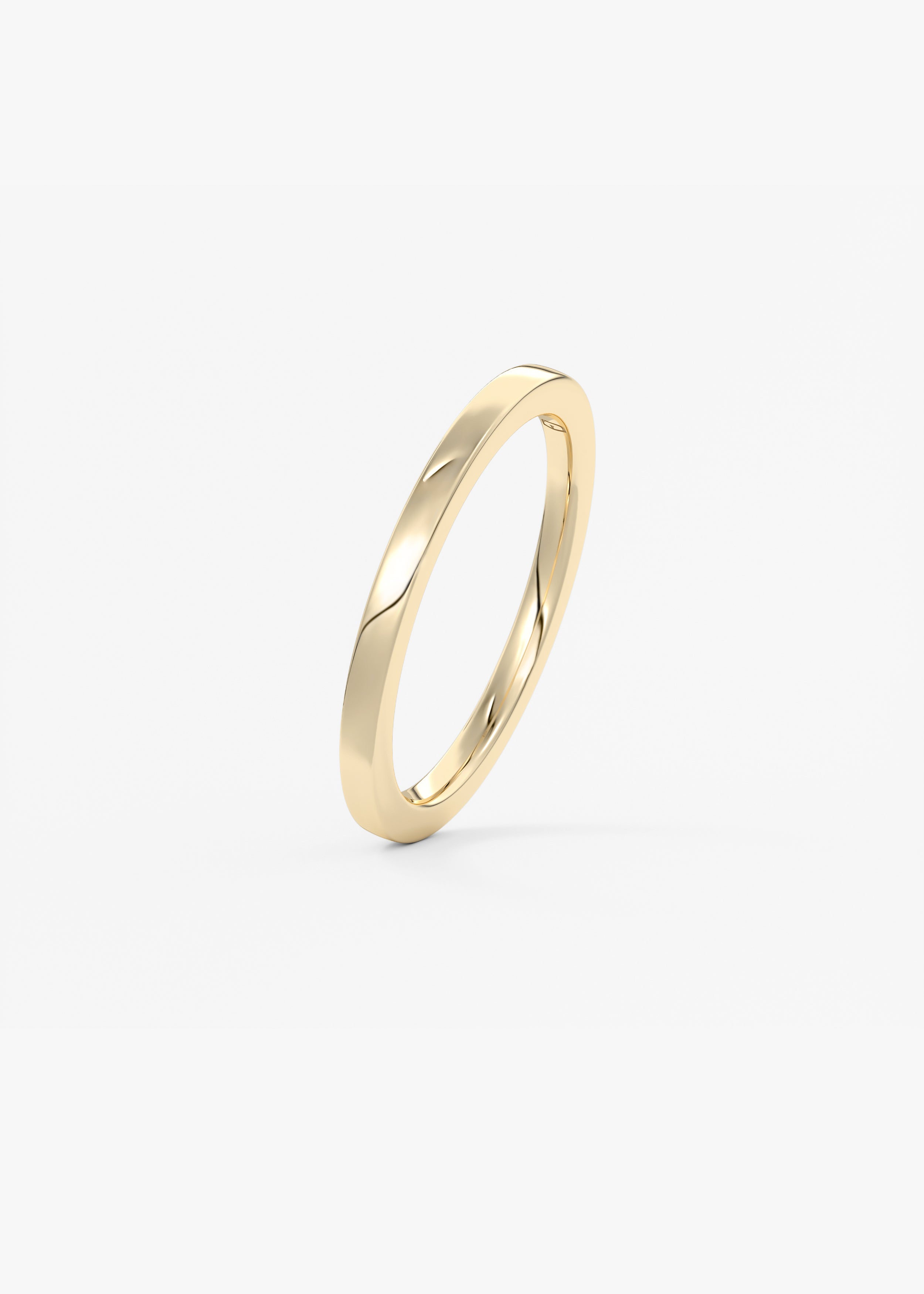 The Square Band 1.5mm wedding view 2
