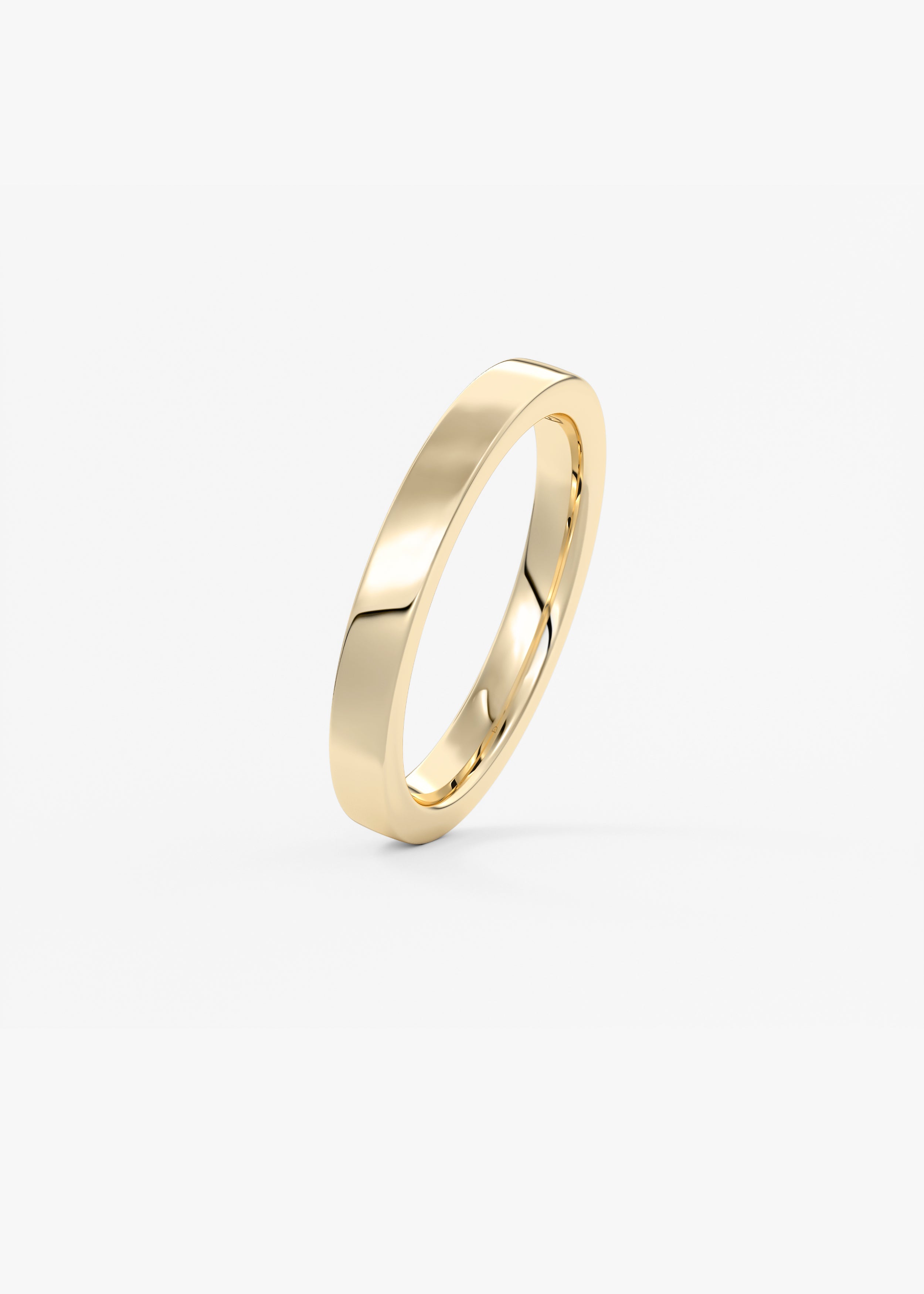 The Square Band 2.5mm wedding view 2