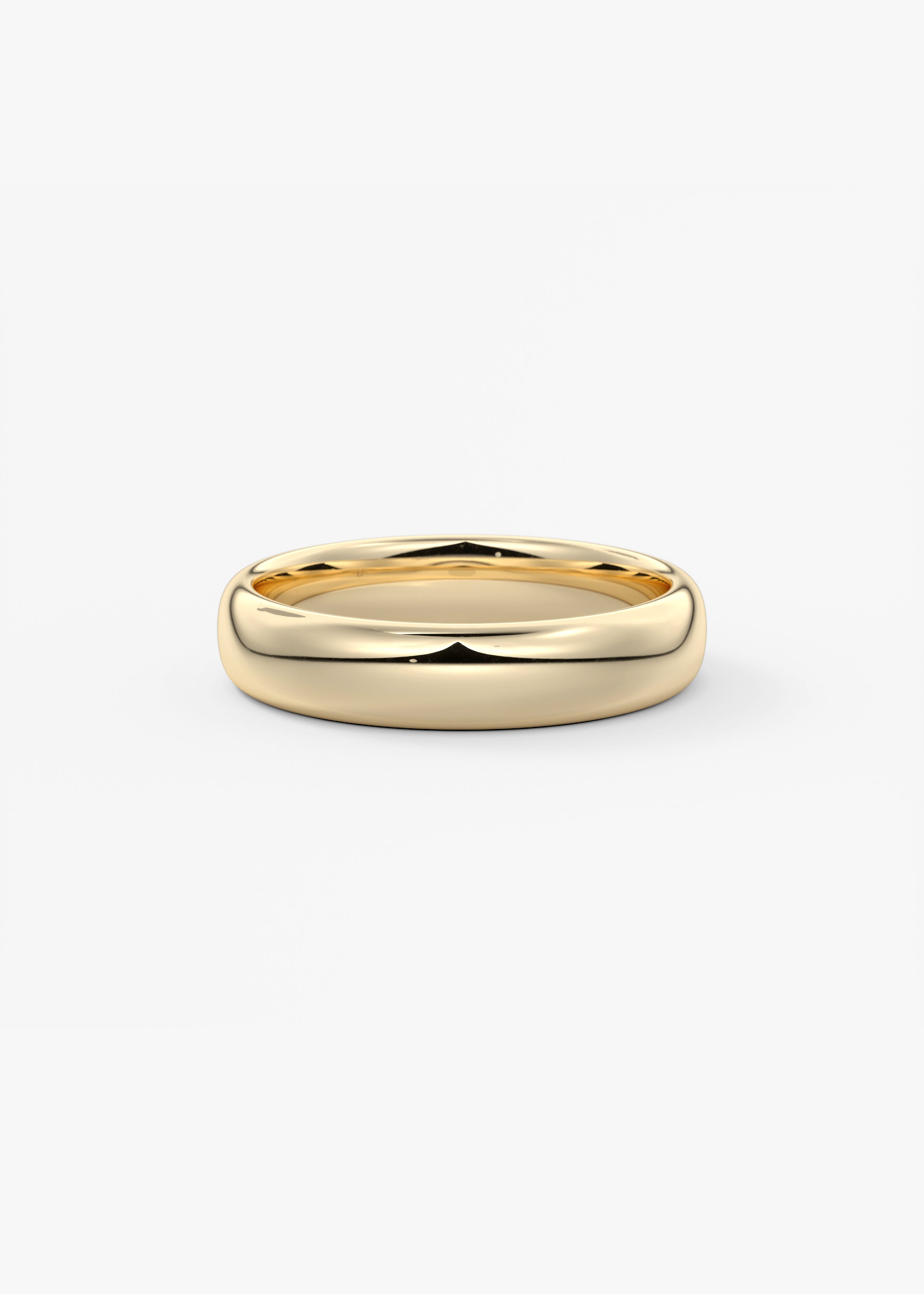 The Dad Band 4mm wedding in YG metal featuring None cut with Gold,Classic setting