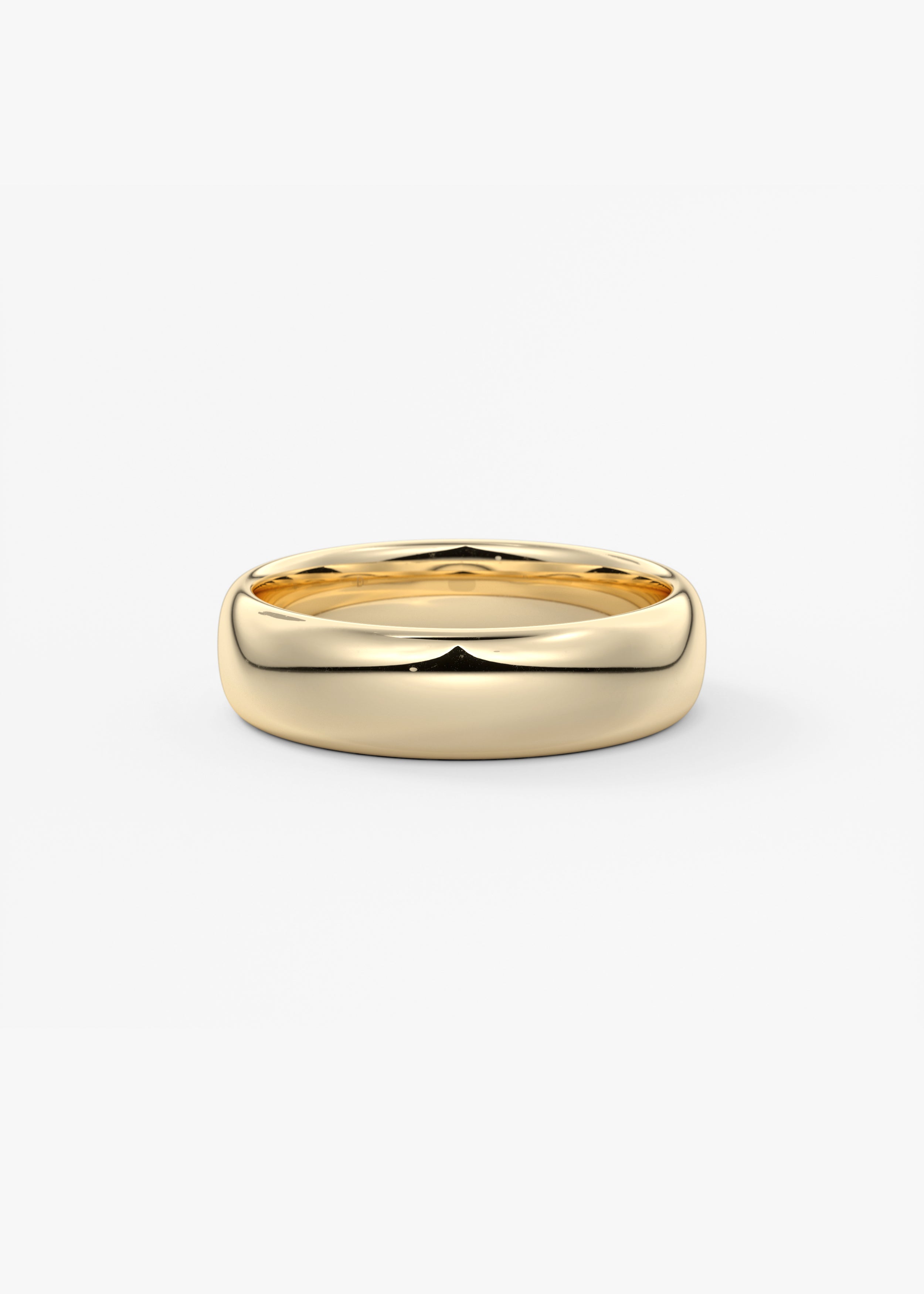 The Dad Band 5mm wedding in YG metal featuring None cut with Gold,Classic setting