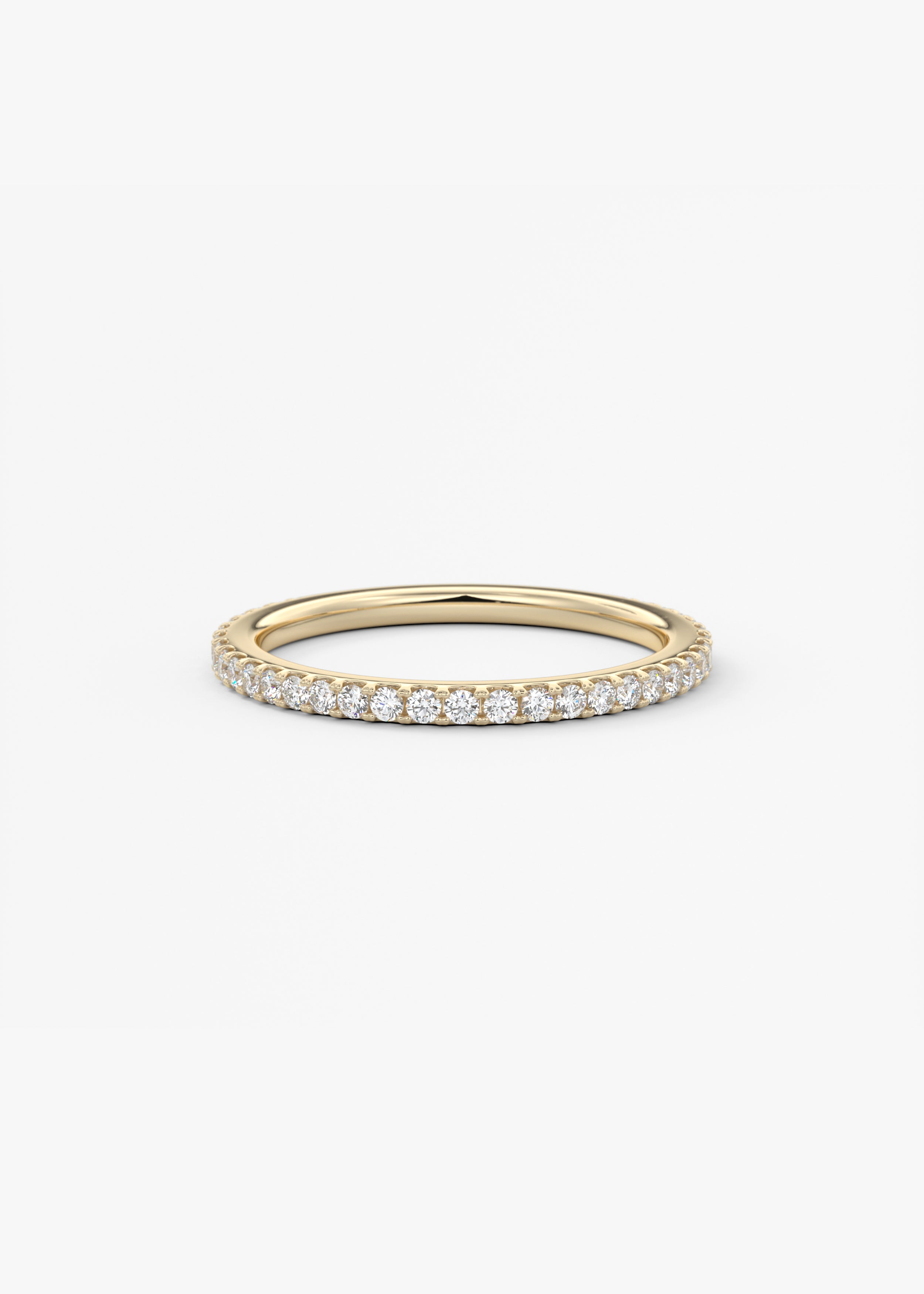 The Skinny French 3/4 Eternity 1.5mm wedding view 1