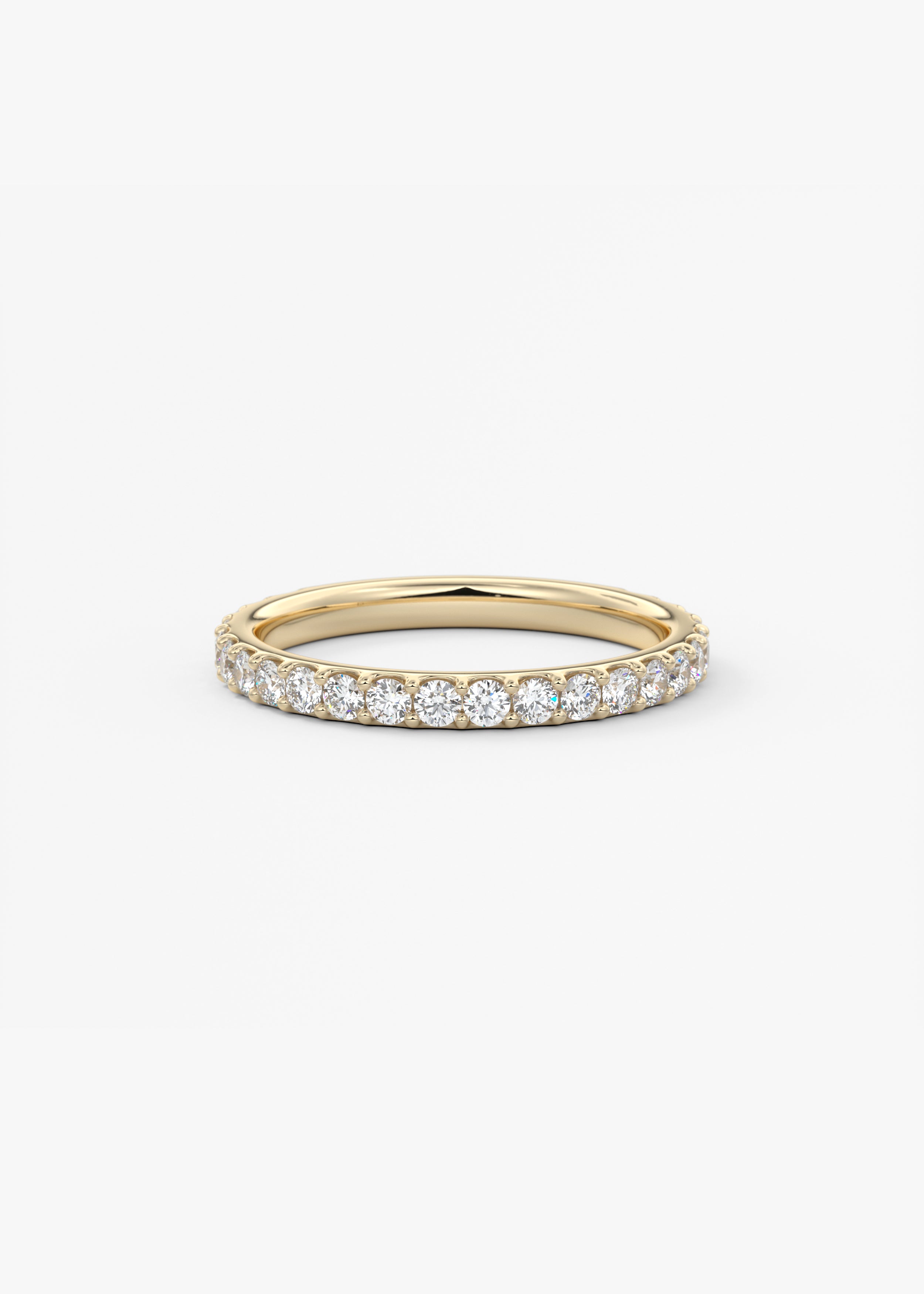 The Classic 3/4 Eternity 2mm wedding view 1