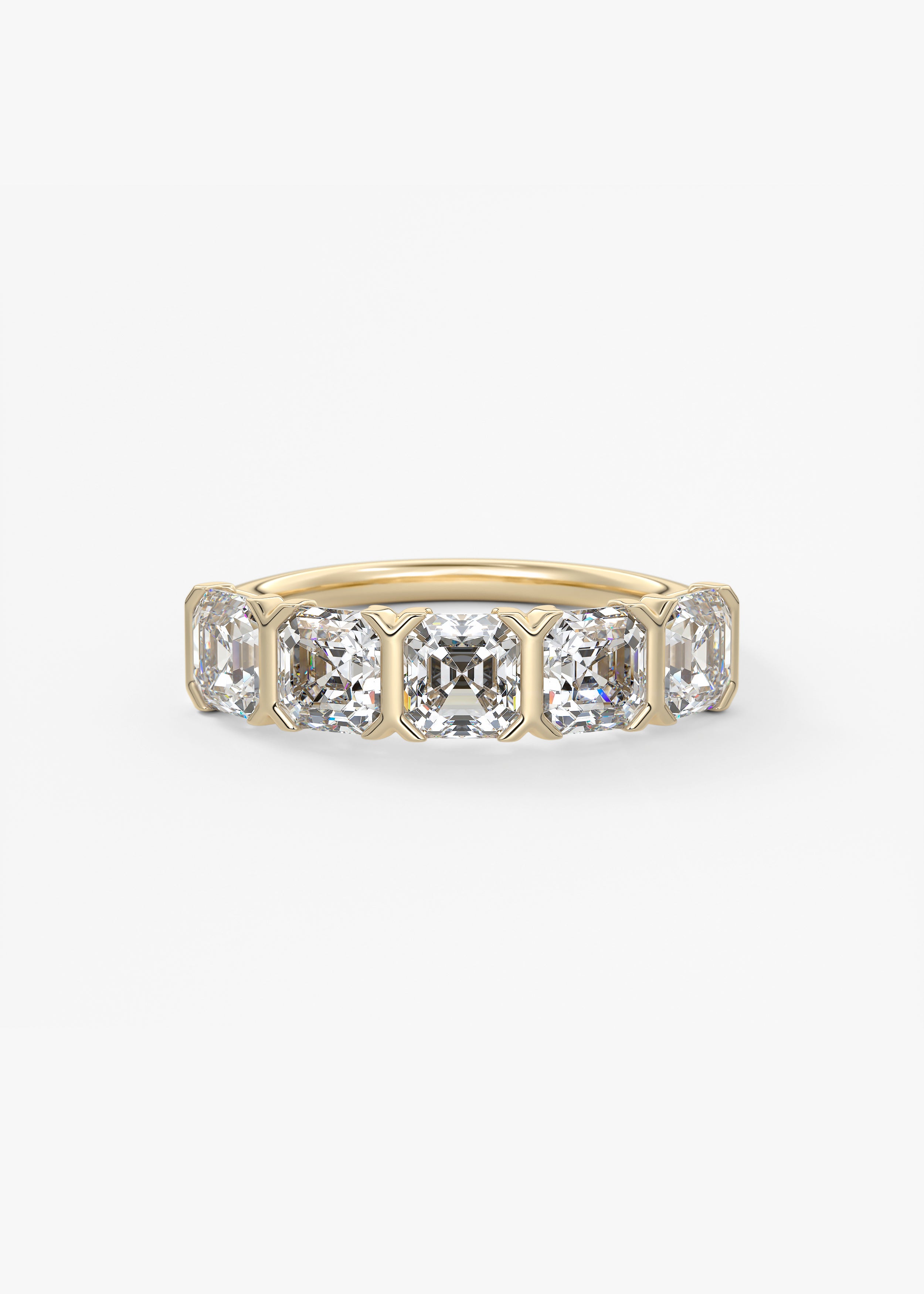 The Asscher Five Stone wedding view 1