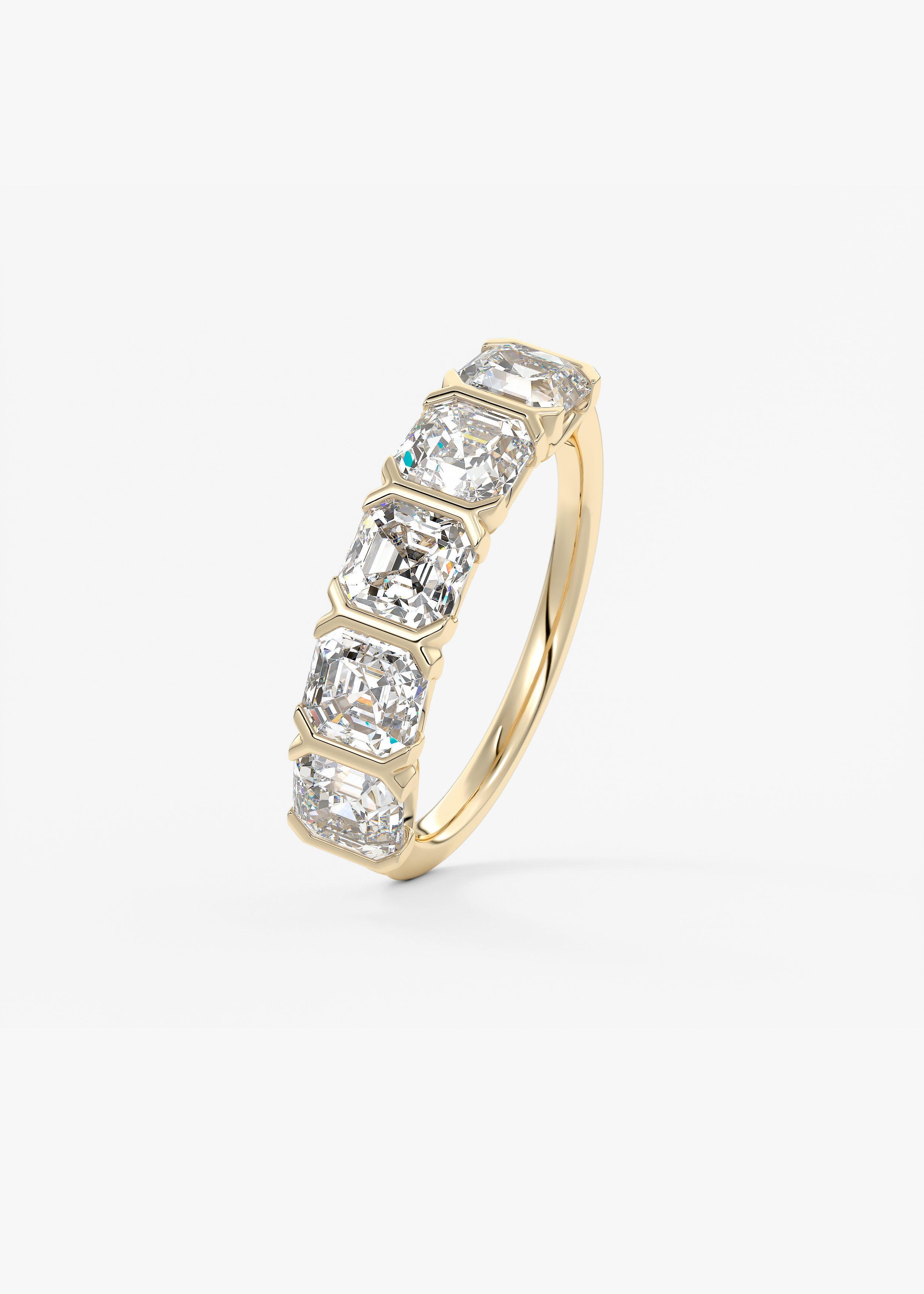 The Asscher Five Stone wedding view 2