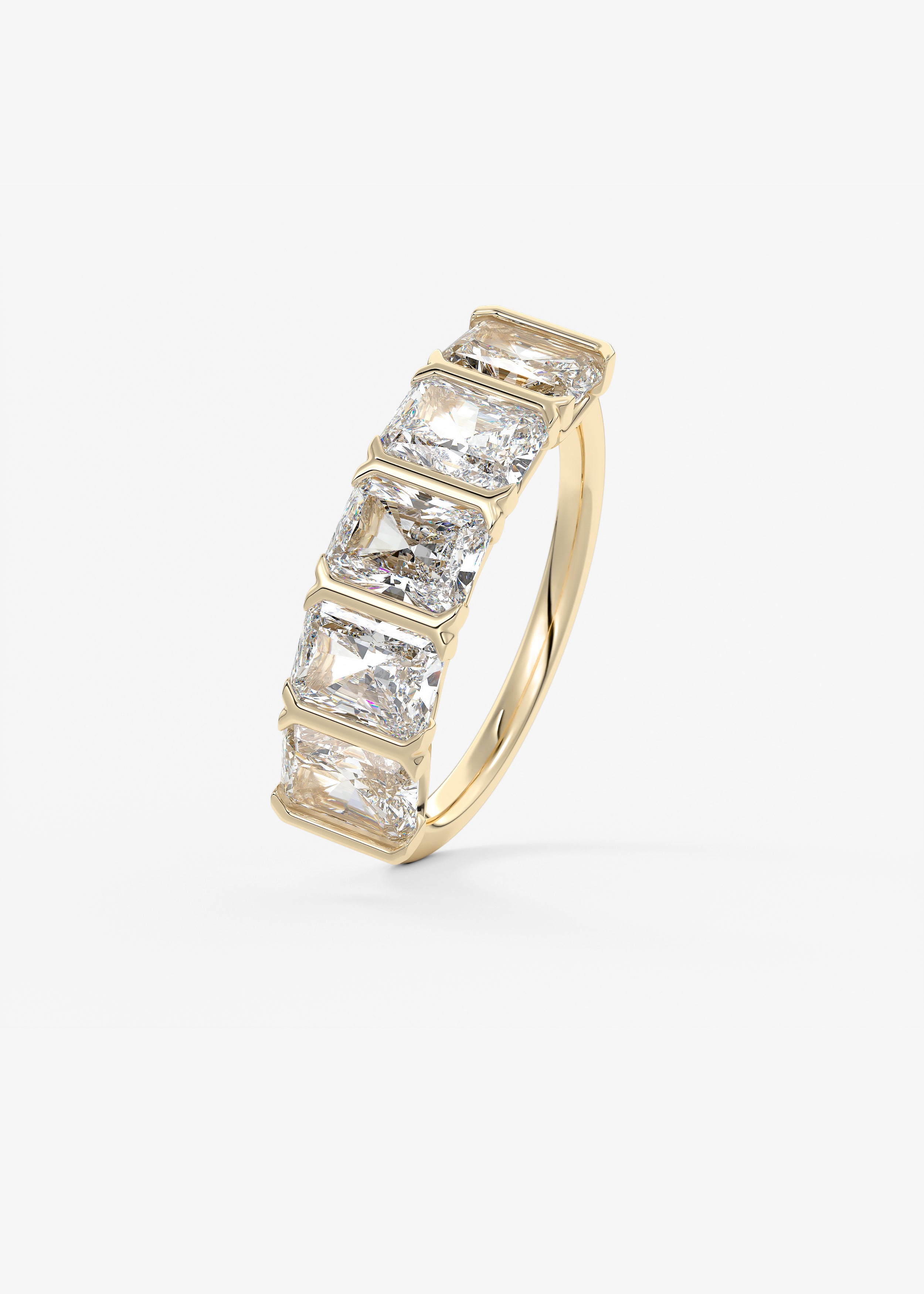 The Radiant Five Stone  wedding hover view