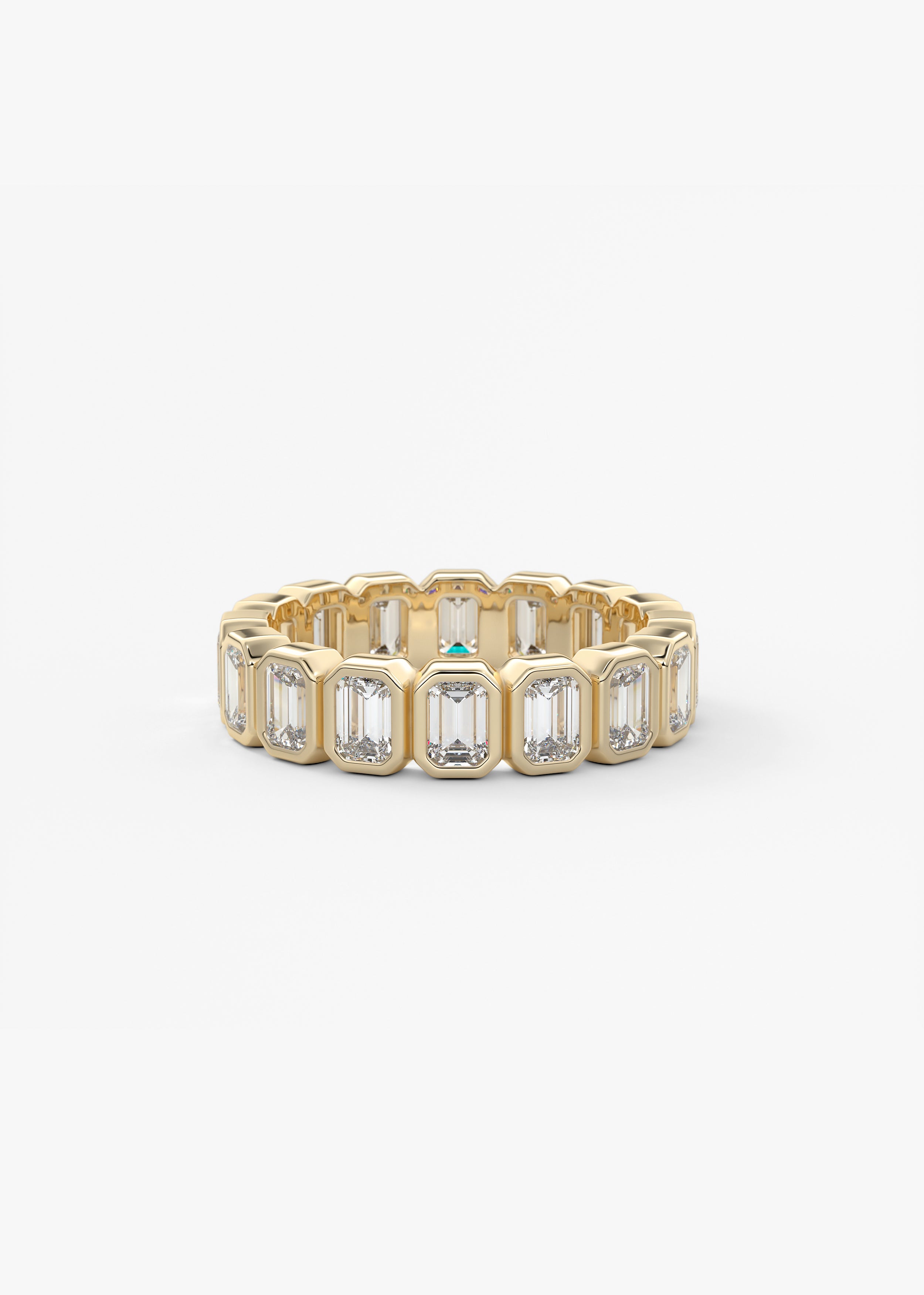 The Emerald Bezel Eternity wedding view 1