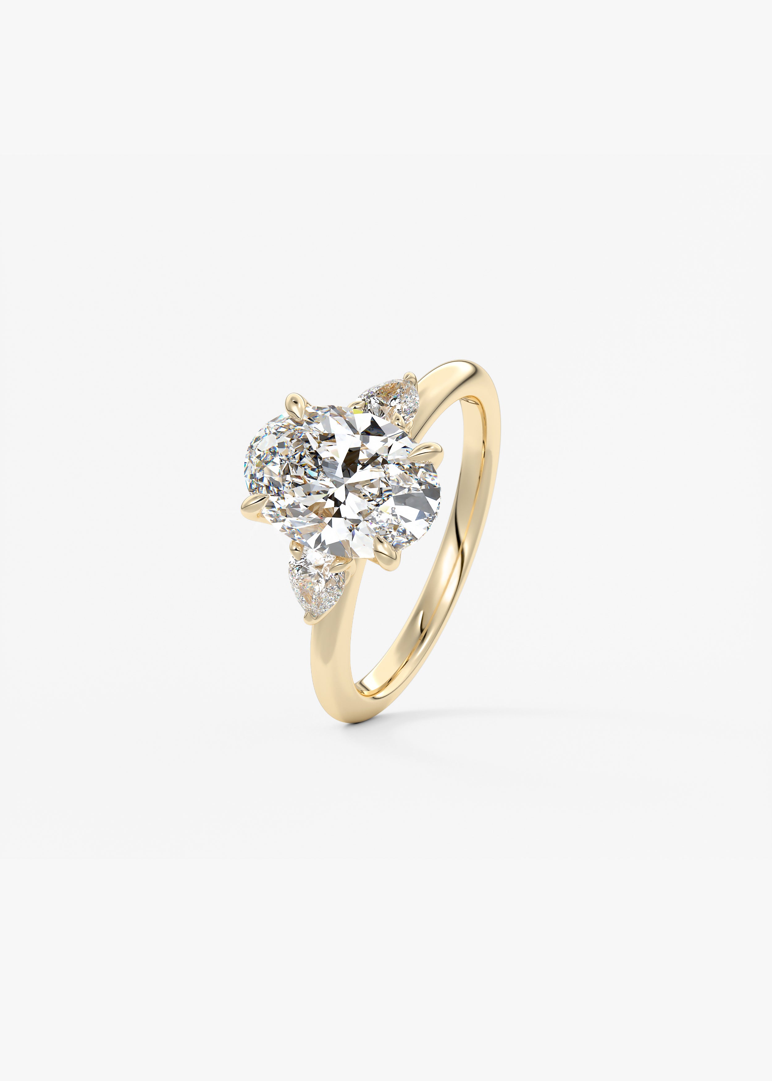Royale Three Stone  engagement hover view