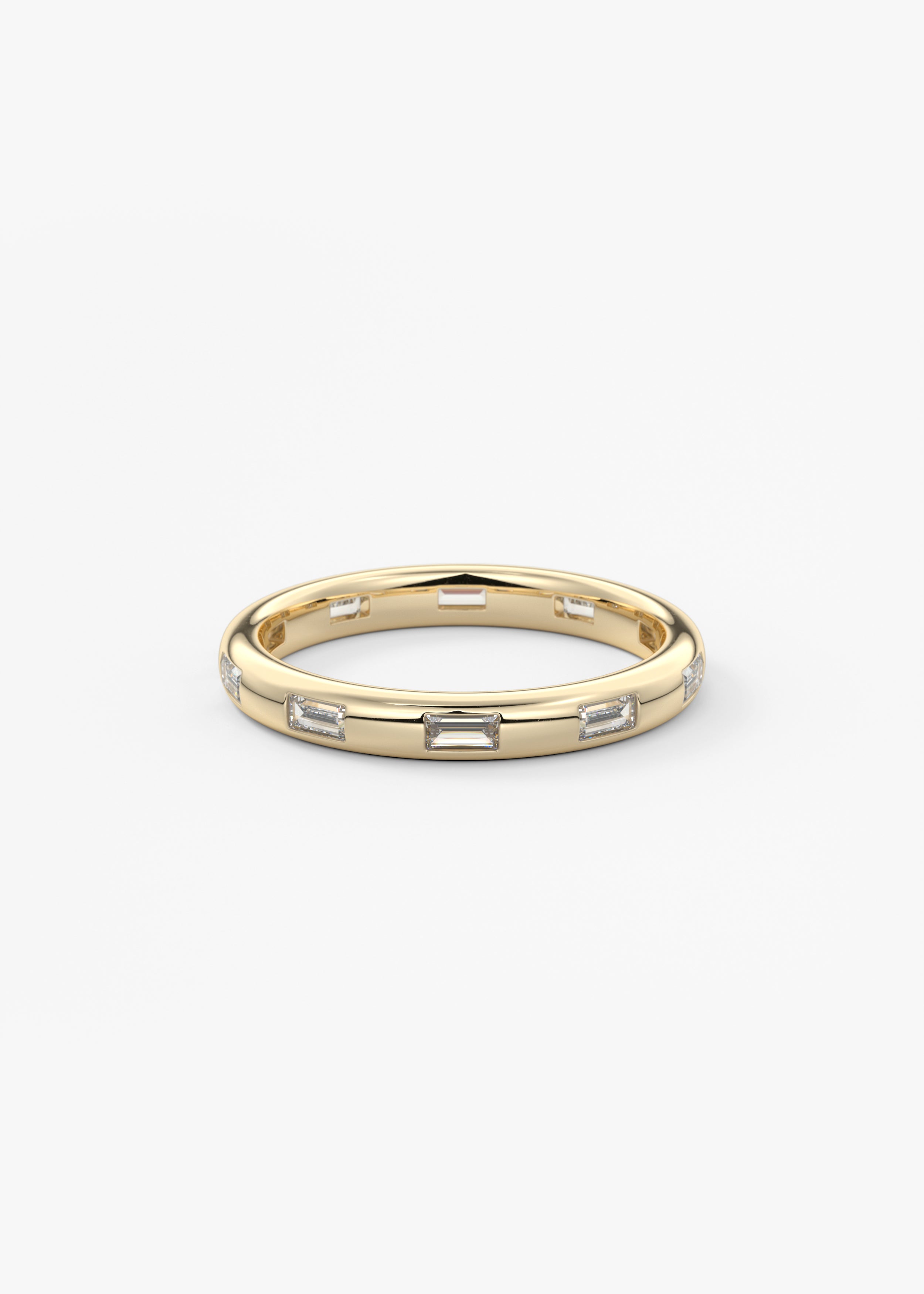 The Baguette Burnish Band wedding view 1