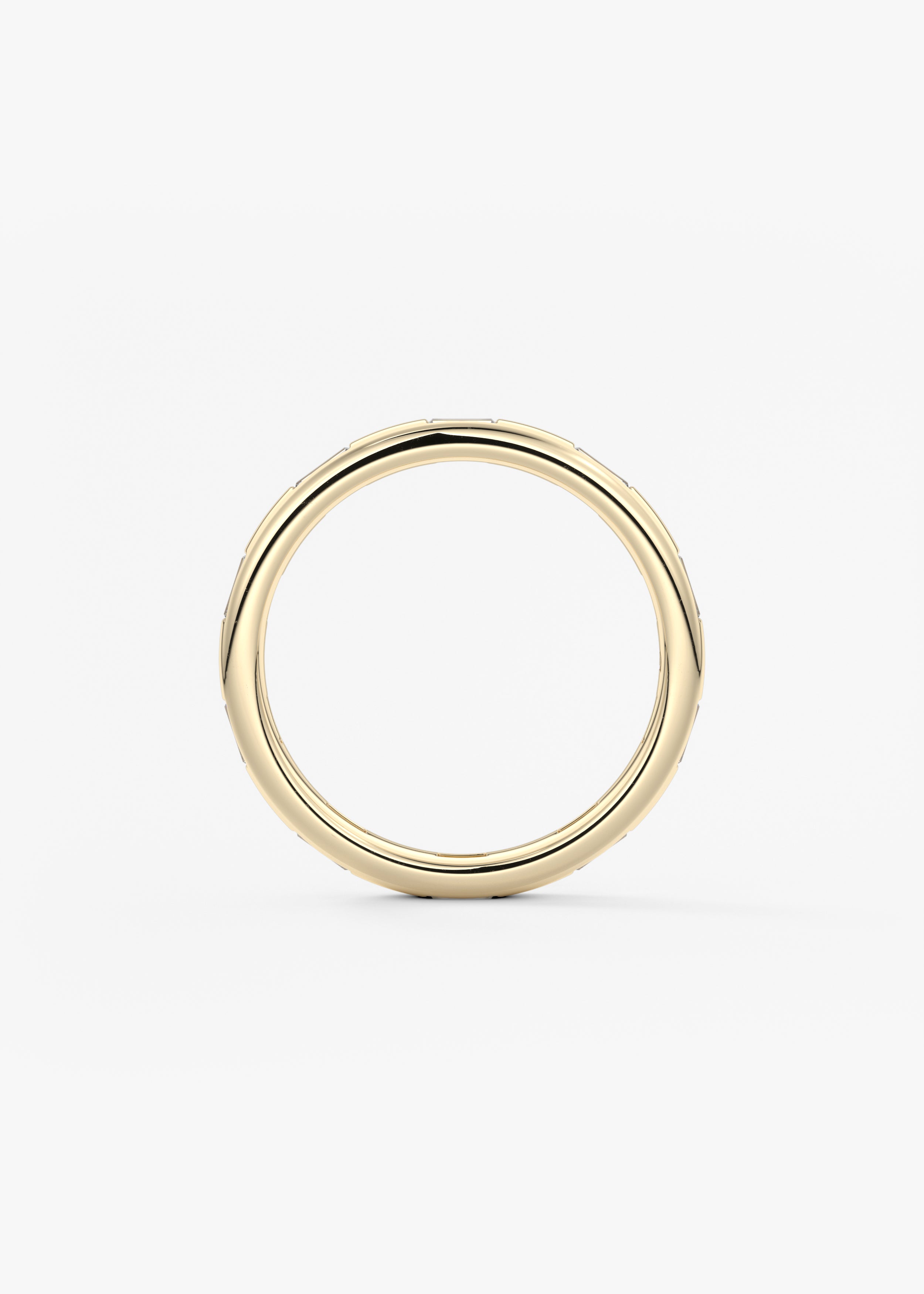 The Baguette Burnish Band wedding hover view
