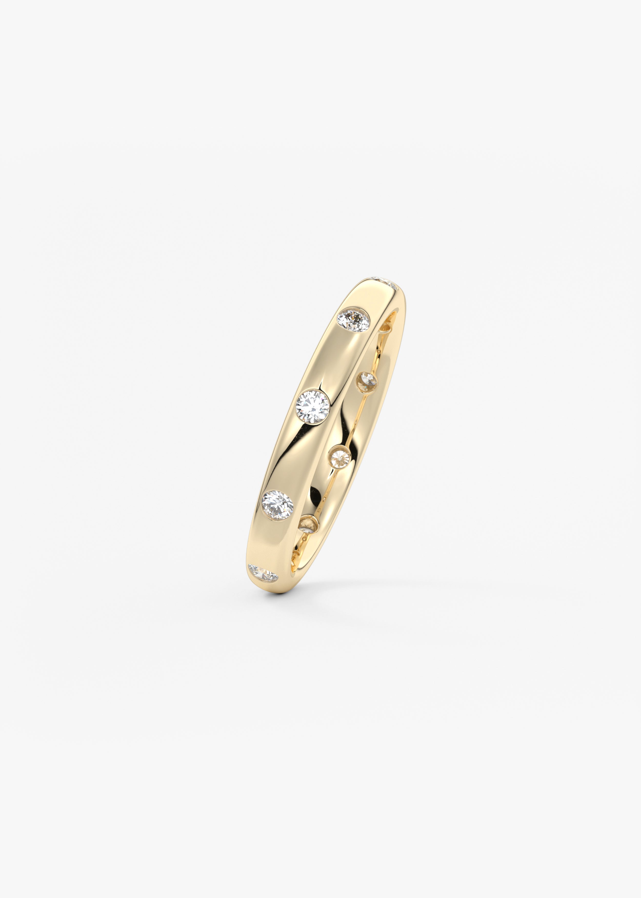 The Round Burnish Band wedding hover view
