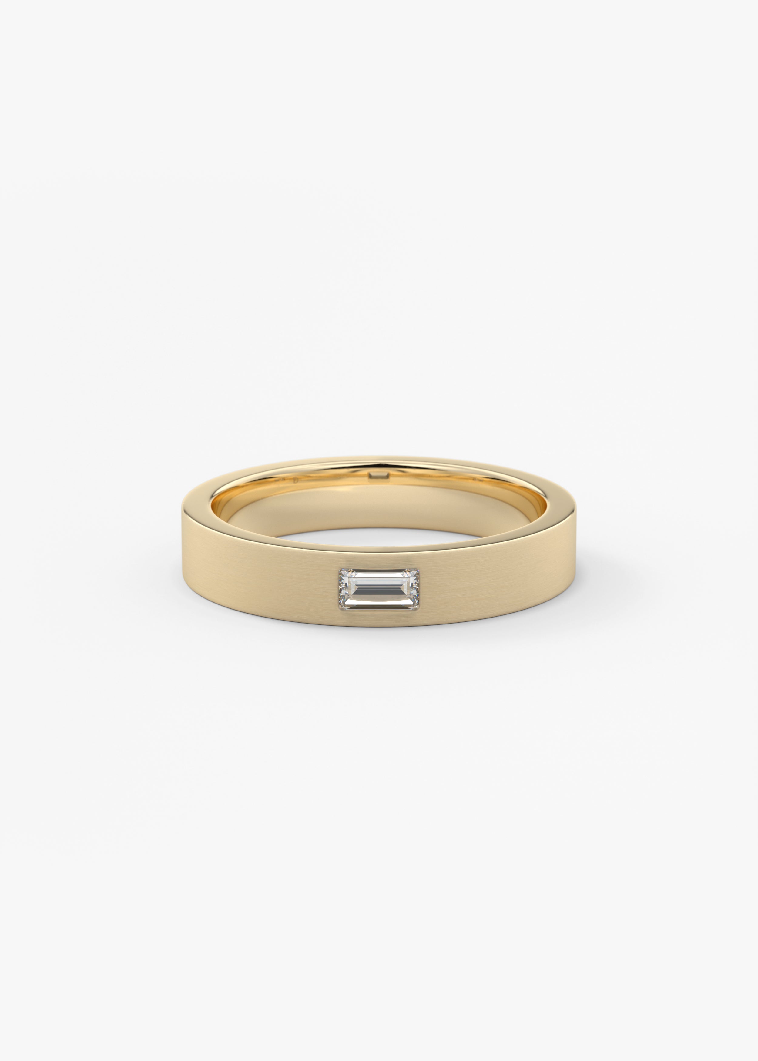 The Baguette Burnish Band Mens wedding view 1