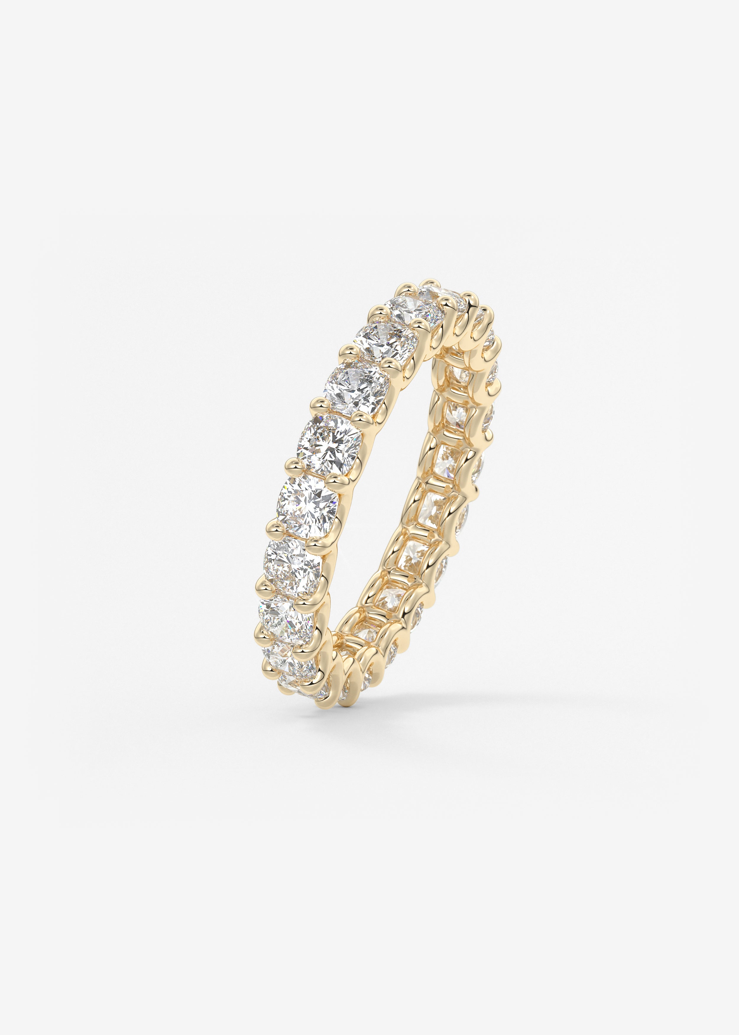 The Cushion Scallop Eternity 3mm wedding hover view