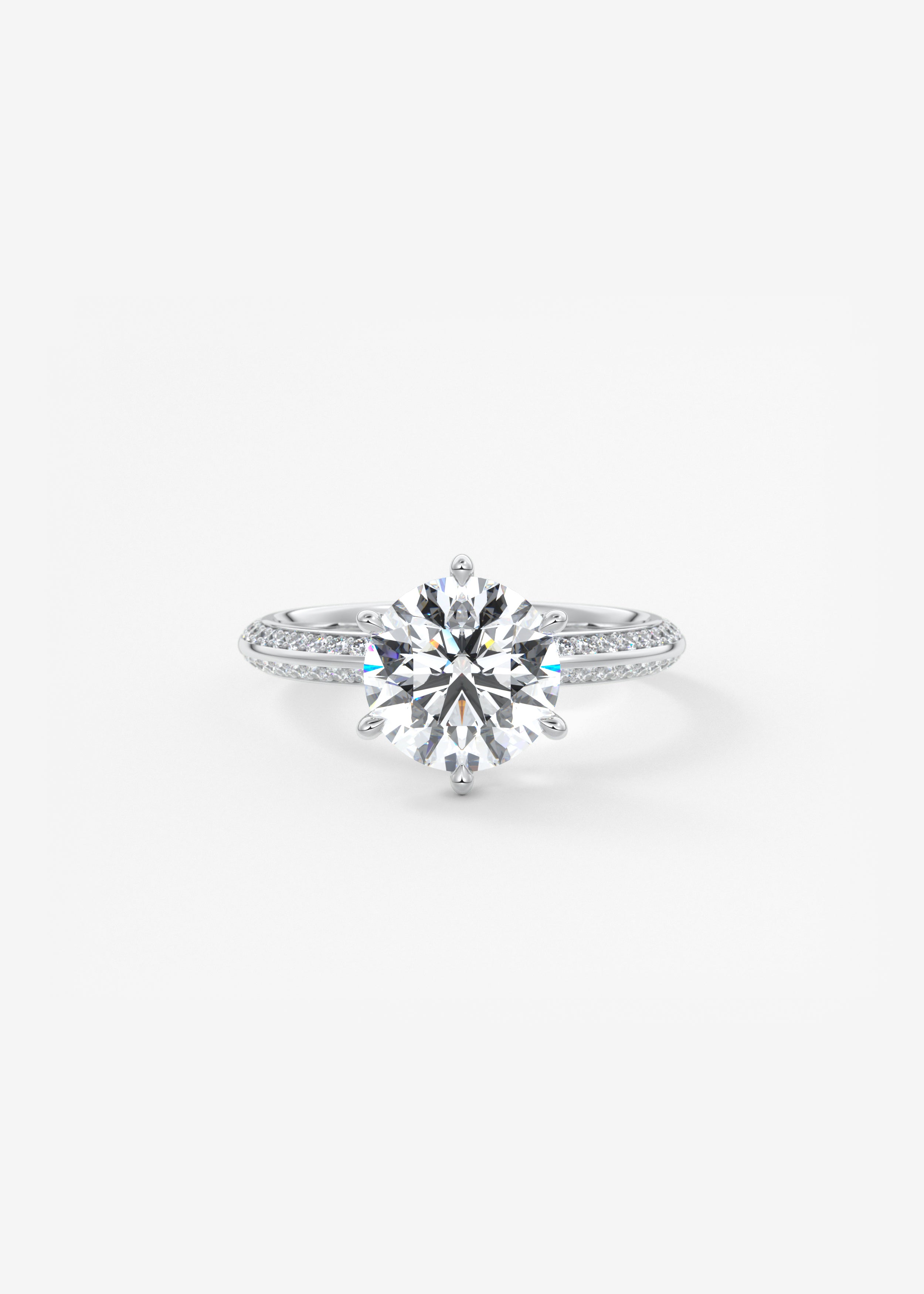 Harper Butterknife Pavé engagement view 1