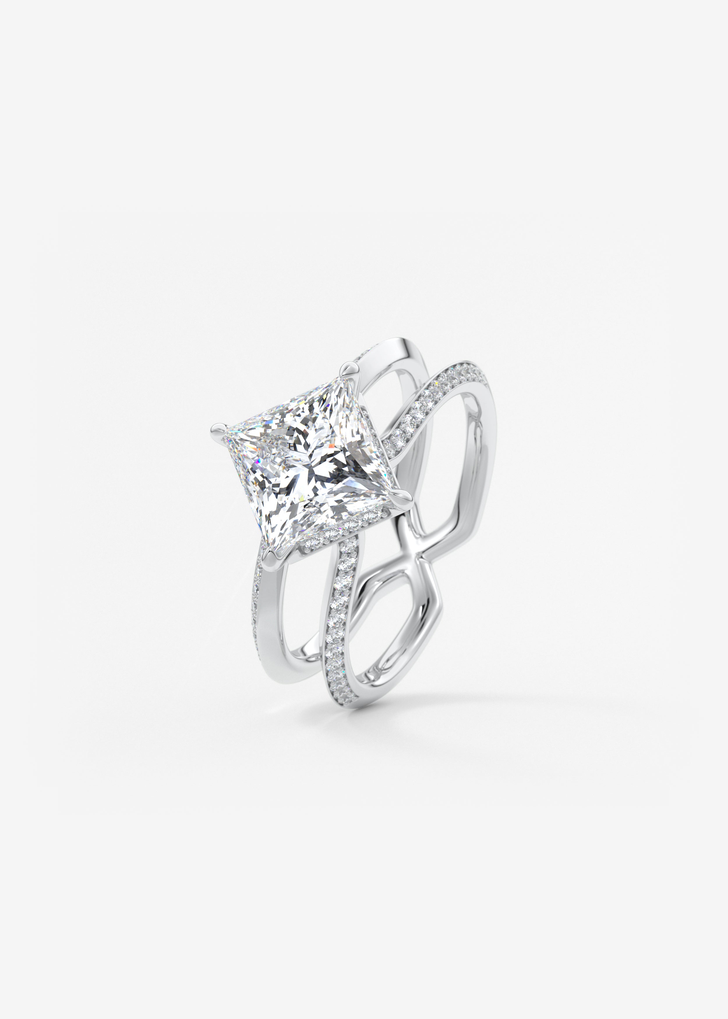 The Link Pavé  engagement hover view