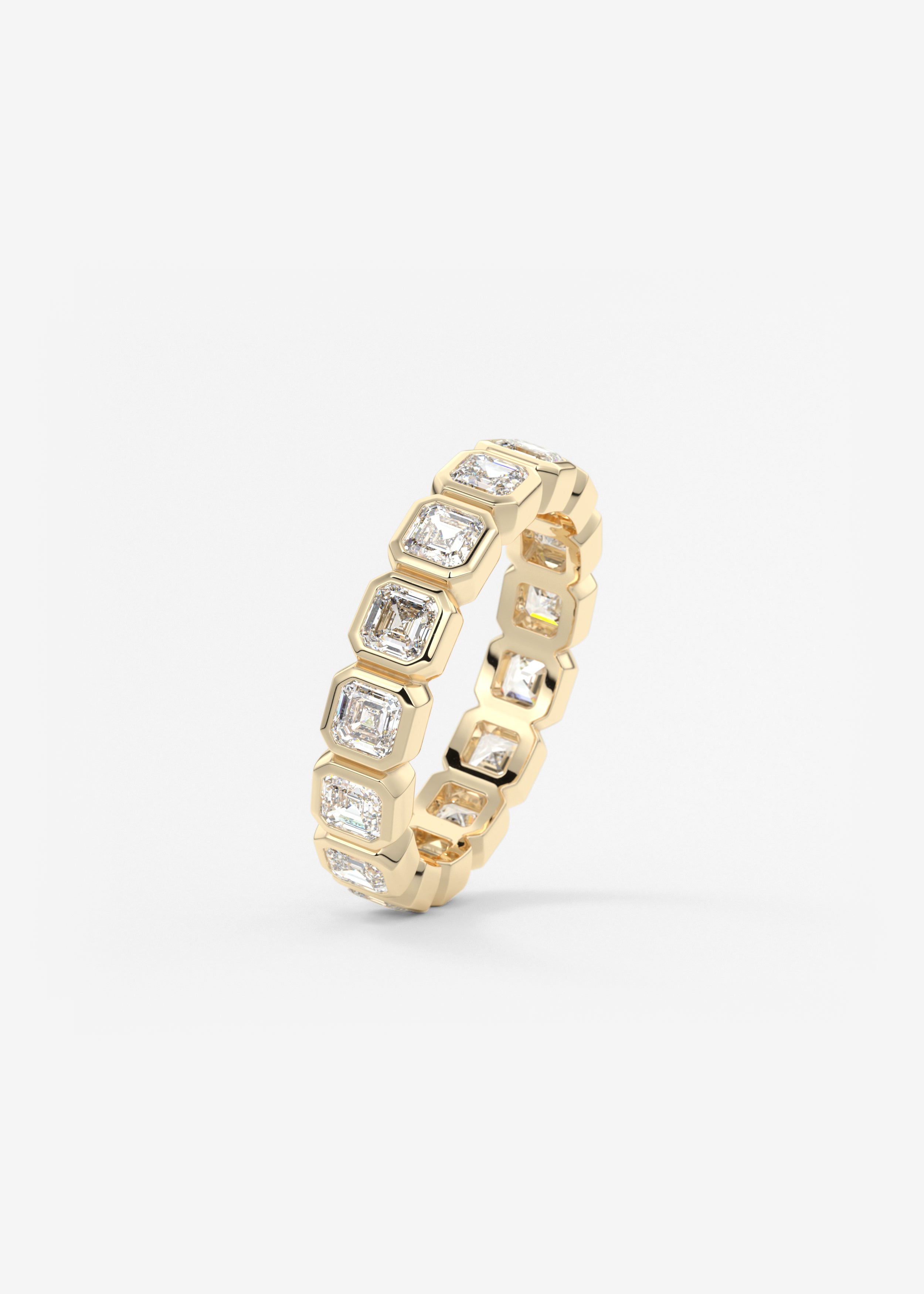The Asscher Bezel Eternity wedding hover view